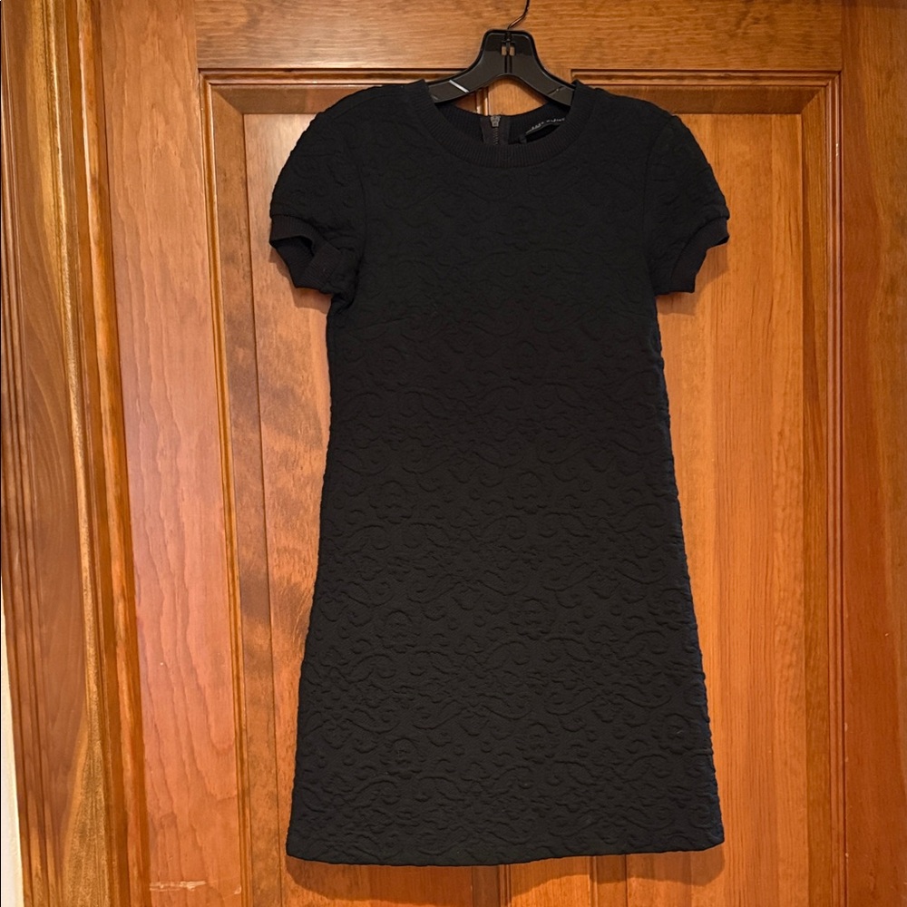 Zara Black Textured Mini Dress